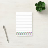Cartoonkrijtpatroon Gelinieerd Post-it® Notes (Kantoor)