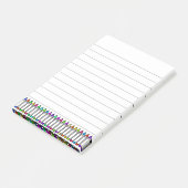 Cartoonkrijtpatroon Gelinieerd Post-it® Notes (Schuin)