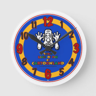 CARTOONLAND CLOCK RONDE KLOK