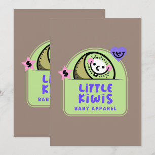 Cartoonlogo Cute Karakter Babykleren Kunst Kaart