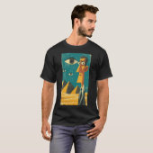 Cartoonman bij piramides t-shirt (Voorkant volledig)