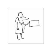 Cartoonman met blanco bord rubberstempel (Afrduk)
