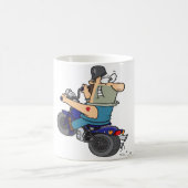 Cartoonman op een motorfiets mok (Center)