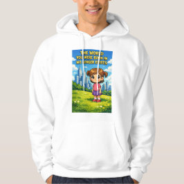 Cartoonmeisje verliest onschuld Vergangenheid vs T Hoodie
