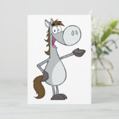 Cartoonpaard Kaart (Staand voorkant)