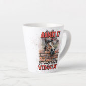Cartoonpaard Latte Mok (Rechterhoek)