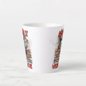 Cartoonpaard Latte Mok (Voorkant)