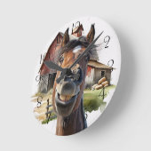 Cartoonpaard Ronde Klok (Hoek)