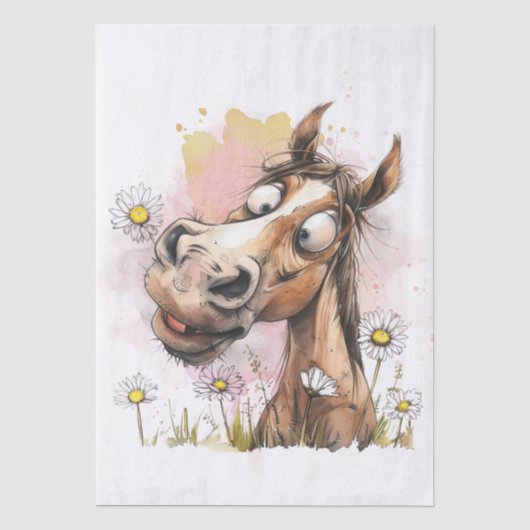 Cartoonpaard Tissuepapier (Voorkant)
