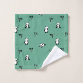 Cartoonpanda douchegordijn bad handdoek (Wasdoekje)