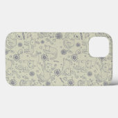 Cartoonpatroon met grappige katten Case-Mate iPhone case (Achterkant (horizontaal))