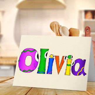 Cartoonpersonage naam "Olivia" Kaart