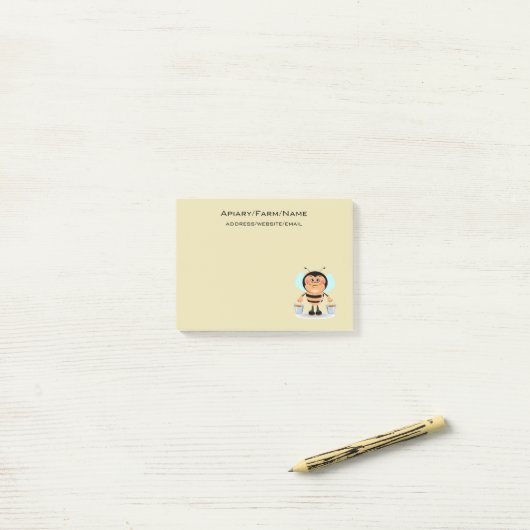 Cartoons bietenkappen voor honing Gepersonaliseerd Post-it® Notes (Op bureau)