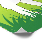 Cartoons boerderij scène met paard kat en geit poster (Hoek)