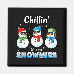 Cartoons chillen met mijn sneeuwmannen, grappige s magneet