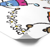 Cartoons Cute Gelukkige Kinderen Vrienden Rond de  Poster (Hoek)