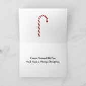 Cartoons dansen rond de kerstboom feestdagen kaart (Binnen)