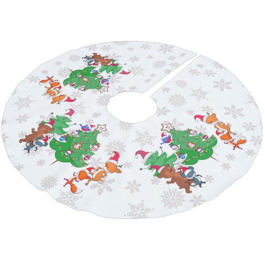 Cartoons dansen rond de kerstboom kerstboom rok (Gekanteld)