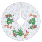 Cartoons dansen rond de kerstboom kerstboom rok (Voorkant)