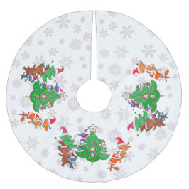 Cartoons dansen rond de kerstboom kerstboom rok