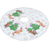 Cartoons dansen rond de kerstboom rok (Gekanteld)