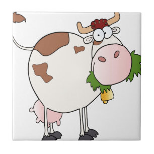 Cartoons die gras eten tegeltje