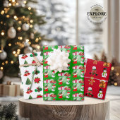 Cartoons die papier voor grote opvulling met drie  inpakpapier vel