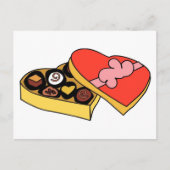 Cartoons Doos met chocolade Briefkaart (Voorkant)