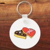 Cartoons Doos met chocolade Sleutelhanger (Voorkant)