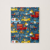Cartoons en autotransport legpuzzel (Verticaal)