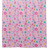 Cartoons en bijen douchegordijn (Voorkant)