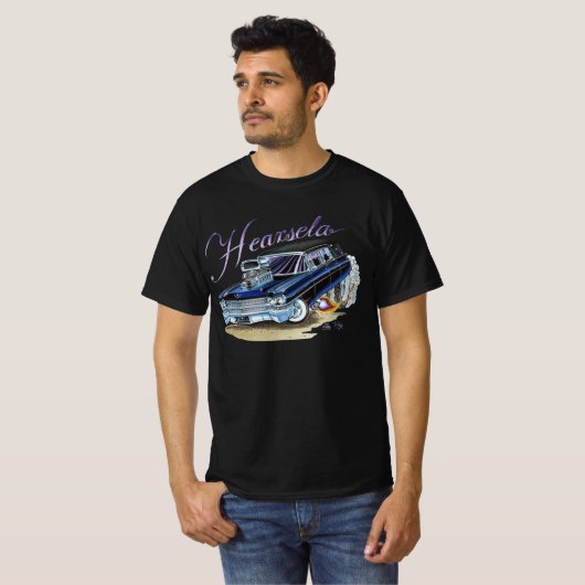 cartoons gestileerd in 1963 Cadillac Hearse T-Shir T-shirt (Voorkant volledig)