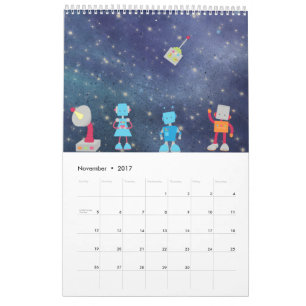 Cartoons in de ruimtecalender kalender