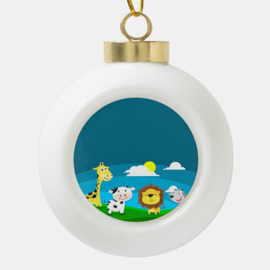 Cartoons Keramische Bal Ornament (Voorkant)