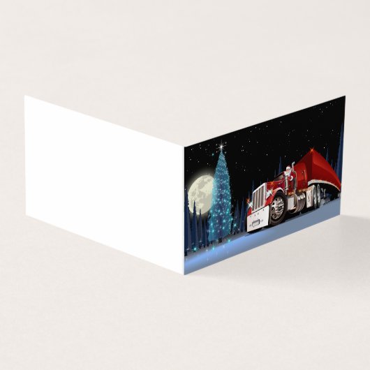 Cartoons Kersttruck Kaart (Buitenkant)