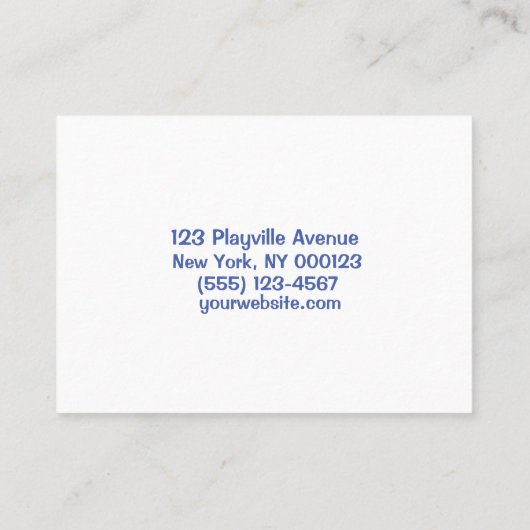 Cartoons Kinderen die overdag kinderen afspelen Visitekaartje (Achterkant)