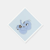 Cartoons luiers van de acute olifant servet (Hoek)