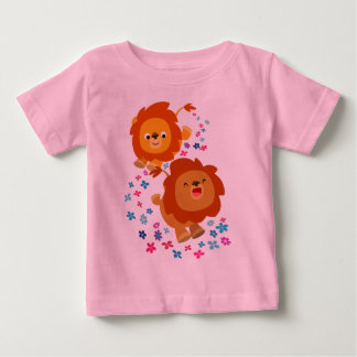 Cartoons luiken in de tuin in de T-shirt
