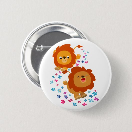 Cartoons luiken in de tuinkleding van de Button (Voorkant /achterkant)