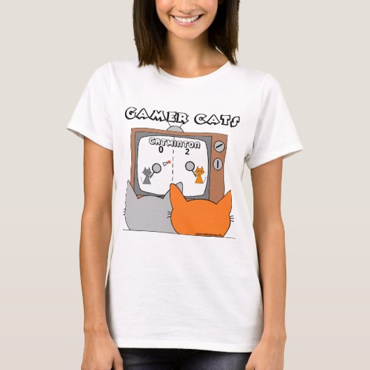 cartoons met "RETRO VIDEO GAME CATS" T-shirt (Voorkant)