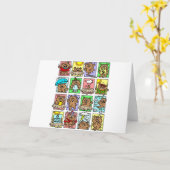 Cartoons op de rondhog kaart (Gele Bloem)