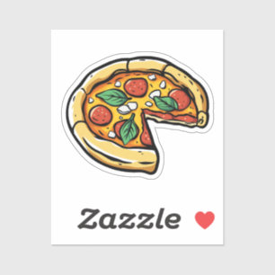 Cartoons pizza sticker