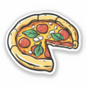 Cartoons pizza sticker (Voorkant)