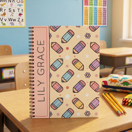 Cartoons Potlood Terug naar school Patroon Notitieboek