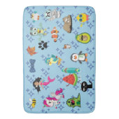 Cartoons sparren kinder cartoons badmat (Voorkant Verticaal)