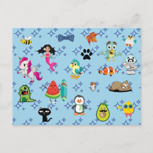 Cartoons sparren kinder cartoons briefkaart