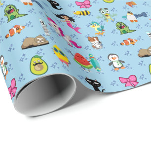 Cartoons sparren kinder cartoons cadeaupapier