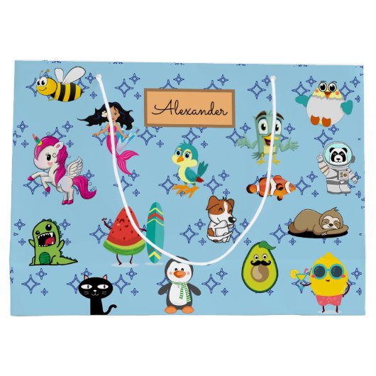 Cartoons sparren kinder cartoons groot cadeauzakje (Achterkant)