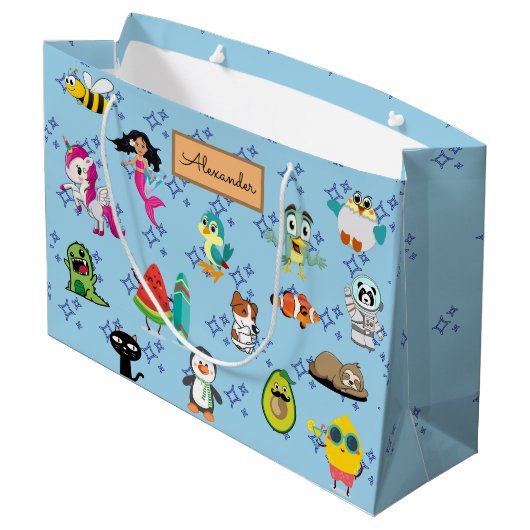 Cartoons sparren kinder cartoons groot cadeauzakje (Achterkant Gekanteld)