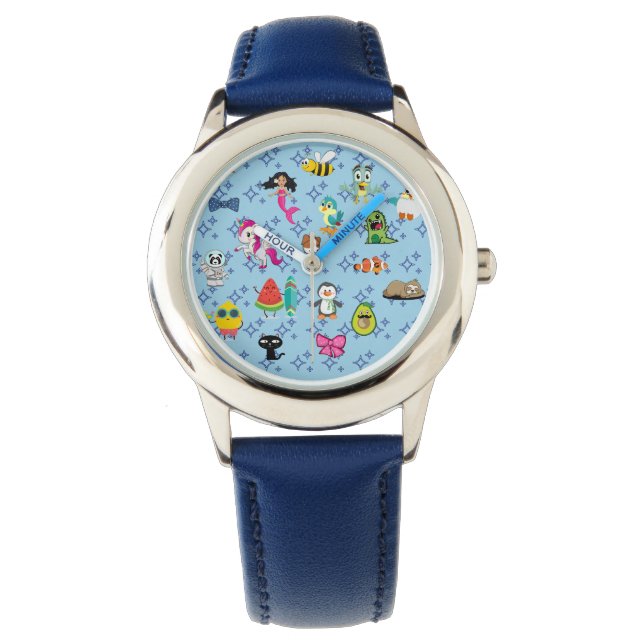 Cartoons sparren kinder cartoons horloge (Voorkant)